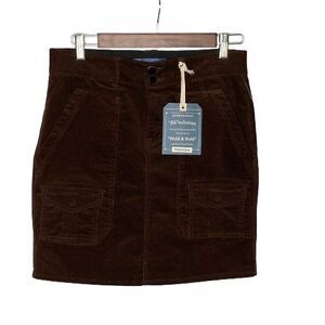 Democracy Womens Ab Solution Corduroy Cargo Skirt Size 2 Brown‎ Preppy Academia
